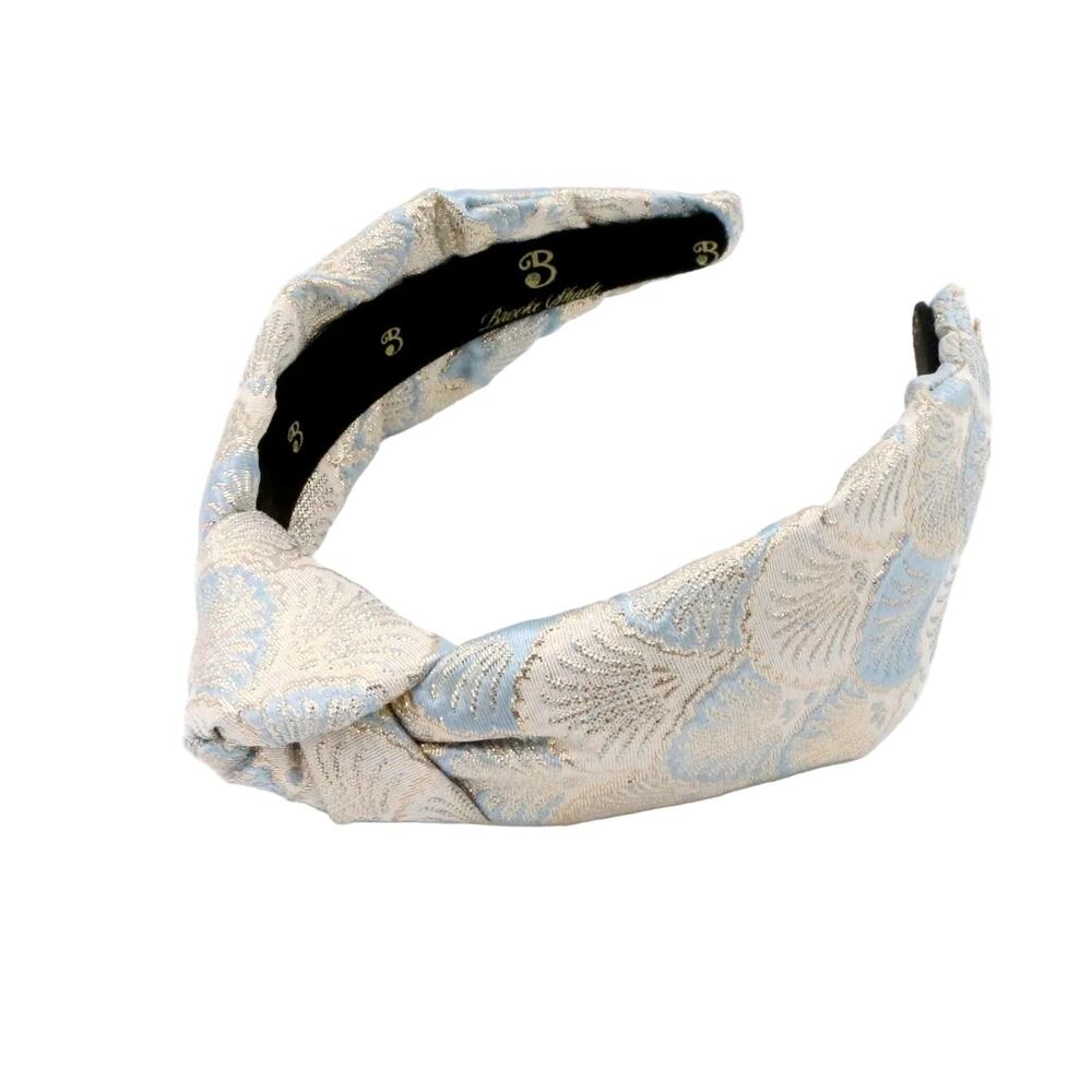 The Baby Blue Shell Brocade Topknot